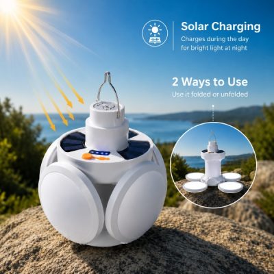 Lanterna solar dobrável 2 em 1| FOLDGLAZE