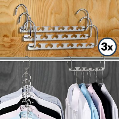 Suporte para Roupa em Aço que Poupa Espaço (3 Peças) | SNAPHANG